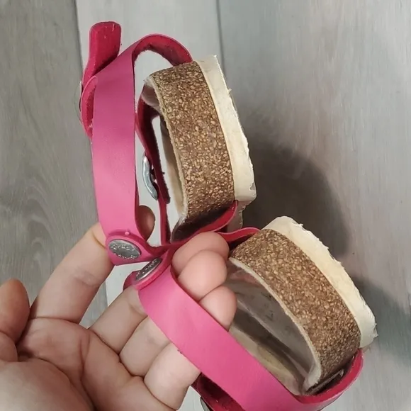 Birkenstock Kids Girls Rio magic  pink Ankle Strap Sandals shoes sz 33/2