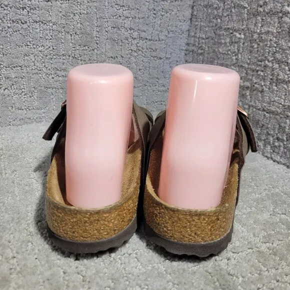 Birkenstock Mayari Unisex Size 39 L8 M6 R Brown Birko-Flor Strap Slide Sandals