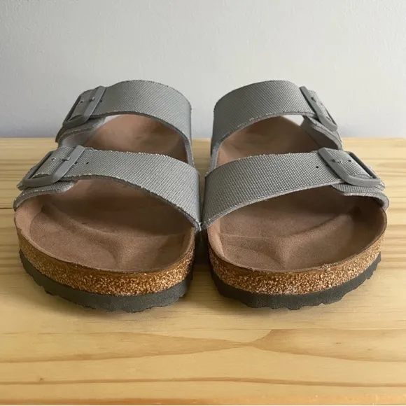 Birkenstock Men's Arizona Vegan Canvas Textile Sandals euro 45 Mens 12