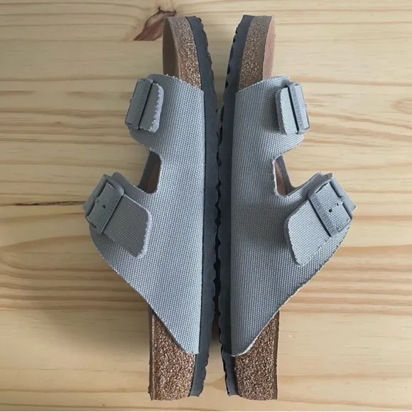 Birkenstock Men's Arizona Vegan Canvas Textile Sandals euro 45 Mens 12