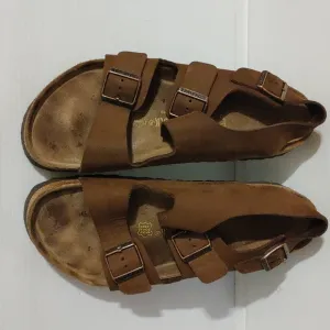 Birkenstock Milano Mens sz 45 (12)  Habana Oiled Leather Sandals Back Strap