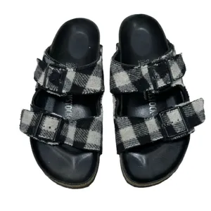 Birkenstock RARE Arizona Textile Slip On Plaid Sandals Size (39) US 8-8.5