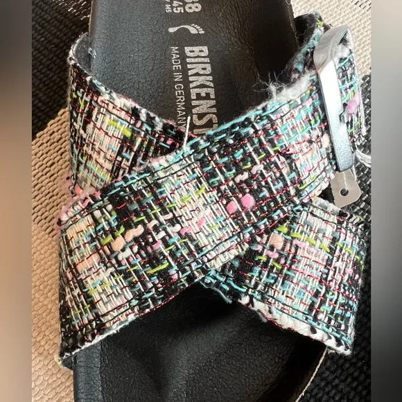 Birkenstock Siena Synthetic Material/Textile Cross-Over Sandals Vegan Size 8 NWT