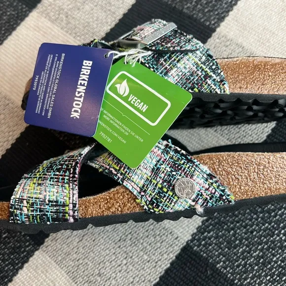 Birkenstock Siena Synthetic Material/Textile Cross-Over Sandals Vegan Size 8 NWT