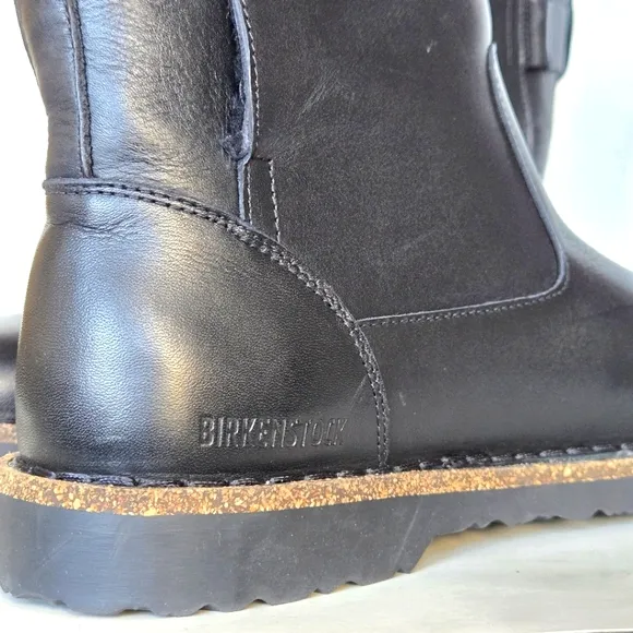 Birkenstock Uppsala Shearling black pull on ankle boots size 39.