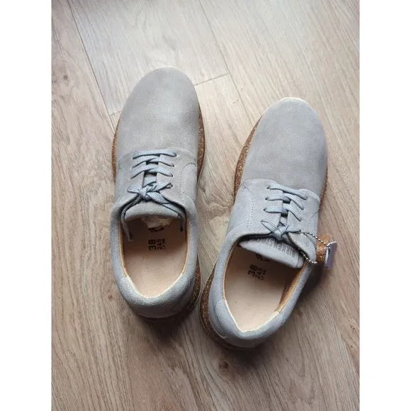 Birkenstock Wrigley Boost Sole Comfort Sneakers Grey Suede