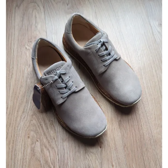 Birkenstock Wrigley Boost Sole Comfort Sneakers Grey Suede