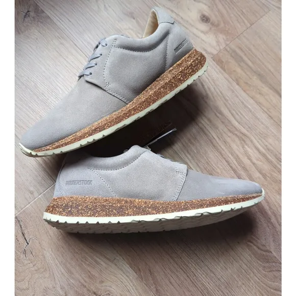 Birkenstock Wrigley Boost Sole Comfort Sneakers Grey Suede
