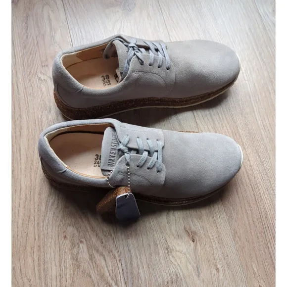 Birkenstock Wrigley Boost Sole Comfort Sneakers Grey Suede