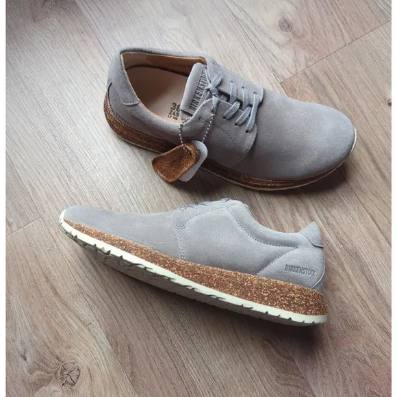 Birkenstock Wrigley Boost Sole Comfort Sneakers Grey Suede
