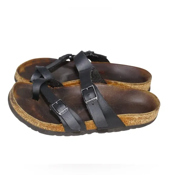 Birkenstock Yara Black Strap Sandals, Size 36