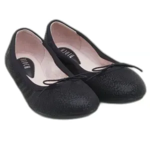 BLOCH Girls Leda Ballet Flats - BG2028 Black Shimmer - Size EU 30/US 11.5 (8016)