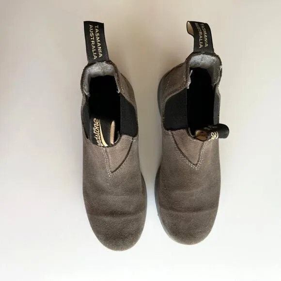 Blundstone Medium Brown Suede Pull On Active Chelsea Boots Kids sz 3 US 4 / 4.5