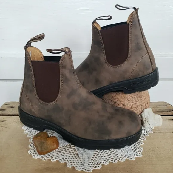Blundstone Rustic Brown 585 Chelsea Boots Elastic Ankle Booties Boho AU5 | 8US