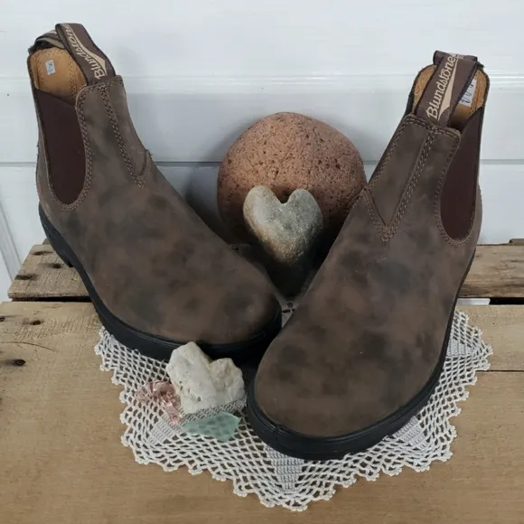 Blundstone Rustic Brown 585 Chelsea Boots Elastic Ankle Booties Boho AU5 | 8US