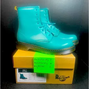 BNIB Dr Martens Teal Green 1460’s 8 Eyelet UK 4 US 6 or Big Kids Youth 4 $FIRM