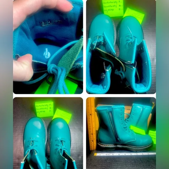 BNIB Dr Martens Teal Green 1460’s 8 Eyelet UK 4 US 6 or Big Kids Youth 4 $FIRM