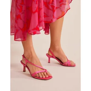 BODEN Satin Low-Heeled SandalsFestival Pink Women’s Size 9.5
