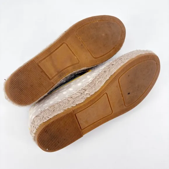 Boden | Spotted Calf Hair Platform Espadrille Loafer in Beige/Yellow | Sz 6.5