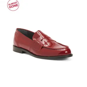 BOEMOS Red Made In Italy Patent Leather Loafers