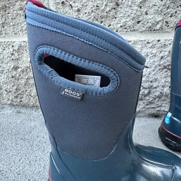 BOGS Solid Classics Insulated Boots Kids 12 Eu 29 Blue Waterproof Winter Boot Bo