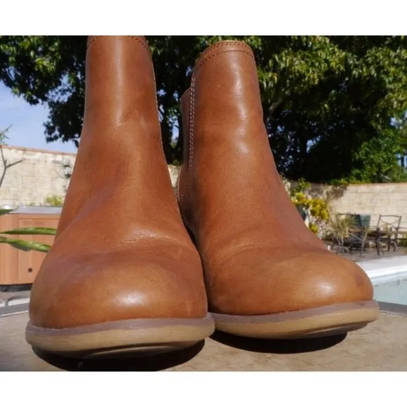 Boots Timberland Women's Brynlee Park Chelsea Pull On Brown Leather Bootie A1Z5G