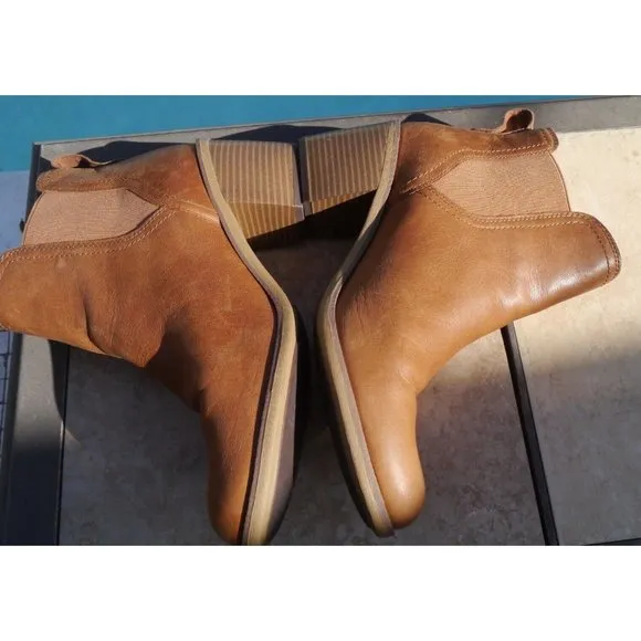 Boots Timberland Women's Brynlee Park Chelsea Pull On Brown Leather Bootie A1Z5G