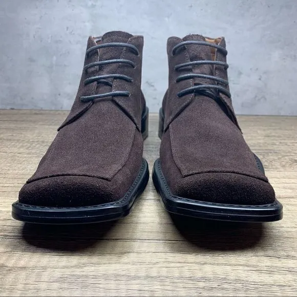 Borgesi Beverly Hills Collection~NWOT~Brown Suede Ankle Boots~Size:42