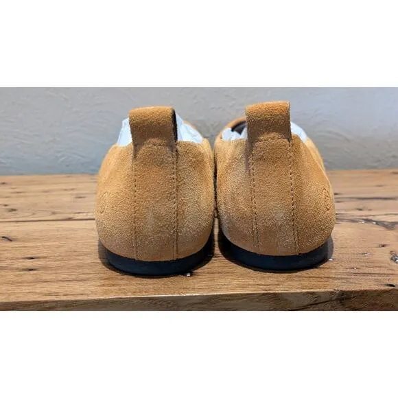 Born Adour Yellow (Mustard) Suede Ballet Flats Womens Size 7.5M