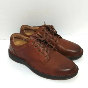BORN BROWN LEATHER LACE UP LOAFERS NWT SIZE 8