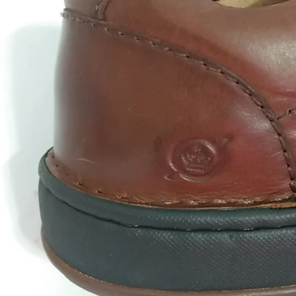 BORN BROWN LEATHER LACE UP LOAFERS NWT SIZE 8