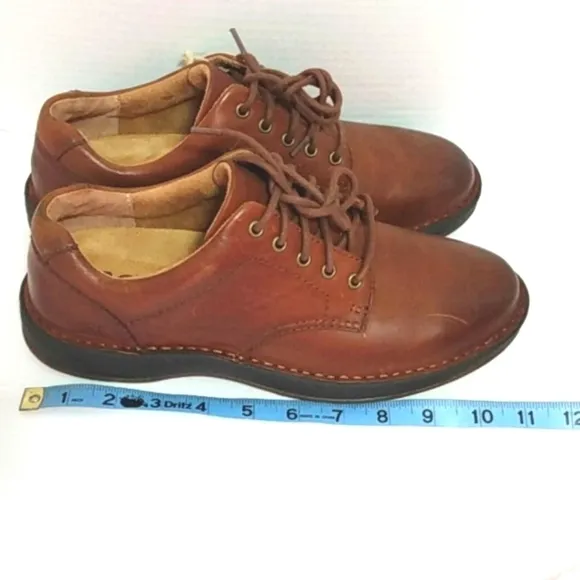 BORN BROWN LEATHER LACE UP LOAFERS NWT SIZE 8