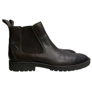 BORN Men's Julian Leather Chelsea Brown Leather Boots - Pull On Casual - 9
