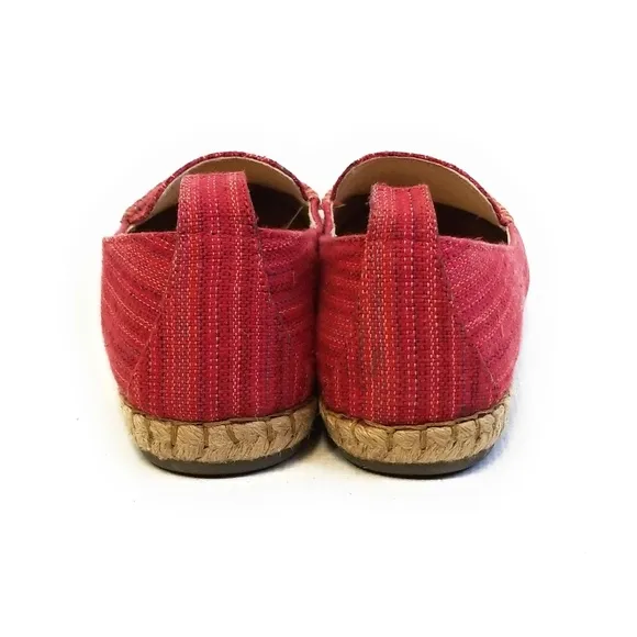 BORN Sitton Canvas Leather Slip Ons Flats Size 9