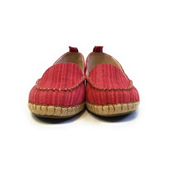 BORN Sitton Canvas Leather Slip Ons Flats Size 9