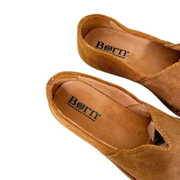 Born Teresa Leather Slip On Comfort Loafer Flats Rust Brown Size 10