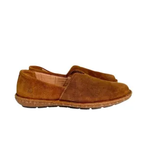 Born Teresa Leather Slip On Comfort Loafer Flats Rust Brown Size 10
