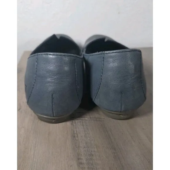 Born Women's Sebra Ballet Flats SZ 8 M Navy Blue Leather Comfy Slip On Shoe