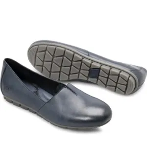 Born Women's Sebra Ballet Flats SZ 8 M Navy Blue Leather Comfy Slip On Shoe