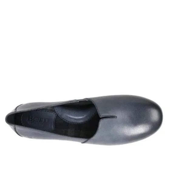 Born Women's Sebra Ballet Flats SZ 8 M Navy Blue Leather Comfy Slip On Shoe