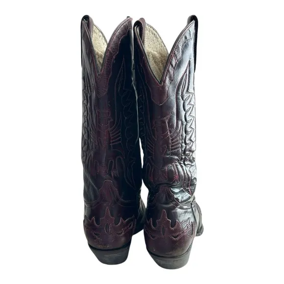 Botas Baja Men's Western Cowboy Boots Black Cherry Size 8