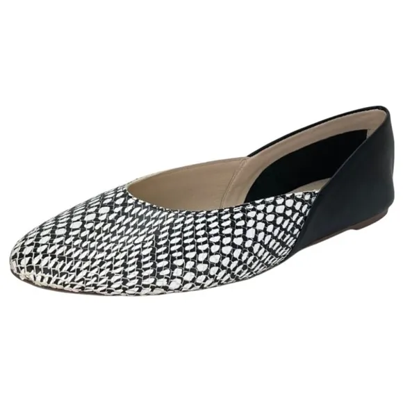Botkier Britt Womens Flats 7.5M Leather Snake Print Slip On