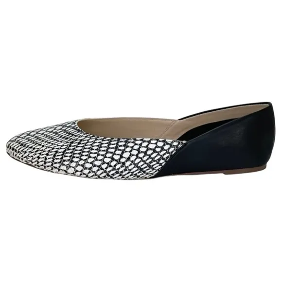 Botkier Britt Womens Flats 7.5M Leather Snake Print Slip On