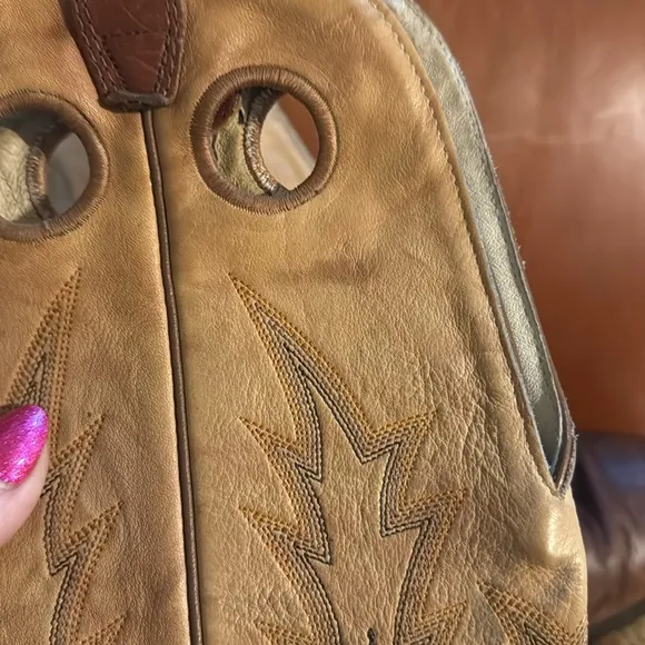 Boulet Cowboy Boots two tone size 9 - have been resoled!