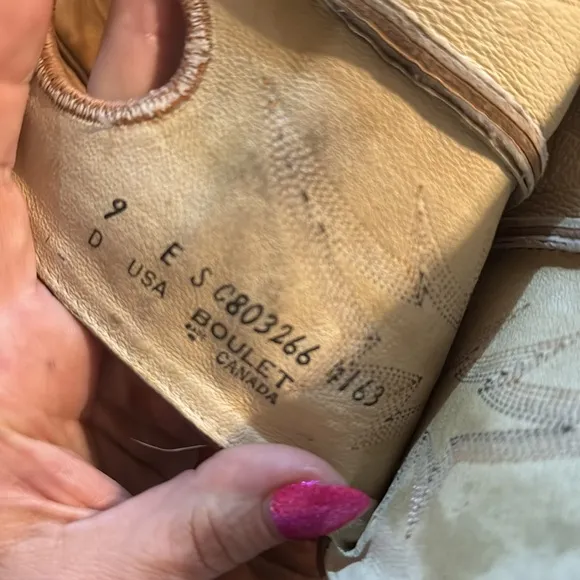 Boulet Cowboy Boots two tone size 9 - have been resoled!