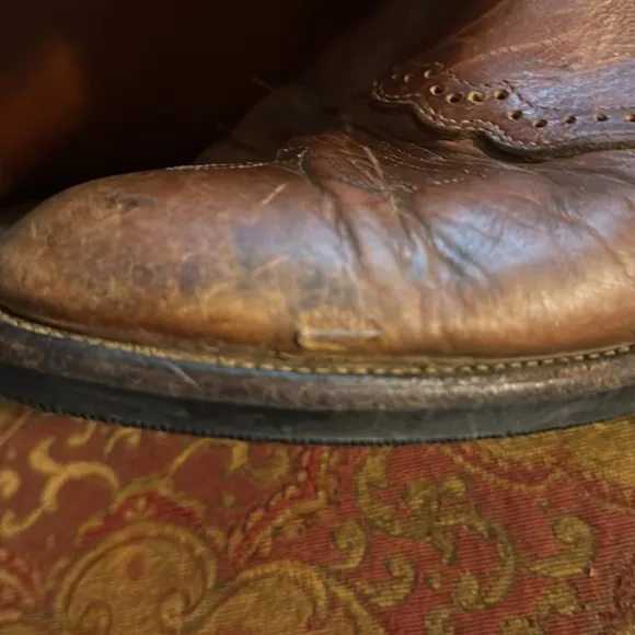 Boulet Cowboy Boots two tone size 9 - have been resoled!