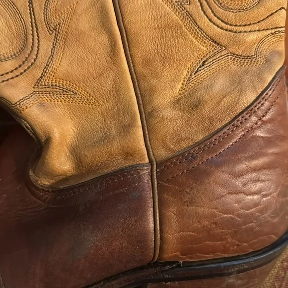 Boulet Cowboy Boots two tone size 9 - have been resoled!