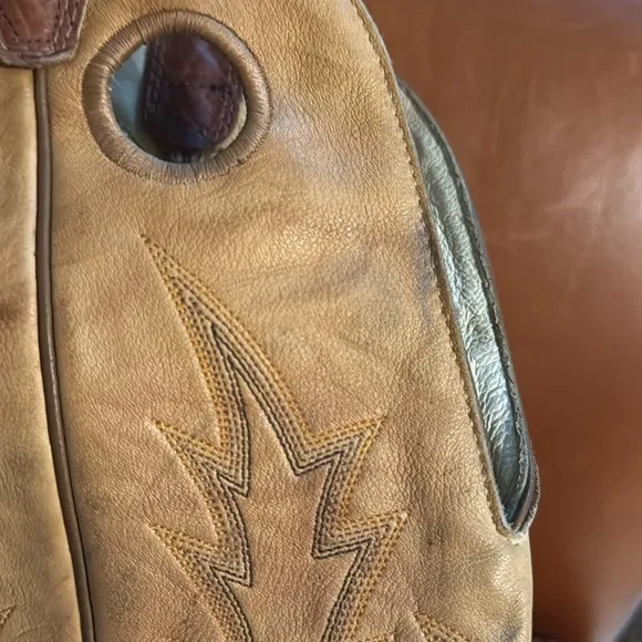 Boulet Cowboy Boots two tone size 9 - have been resoled!