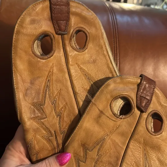 Boulet Cowboy Boots two tone size 9 - have been resoled!