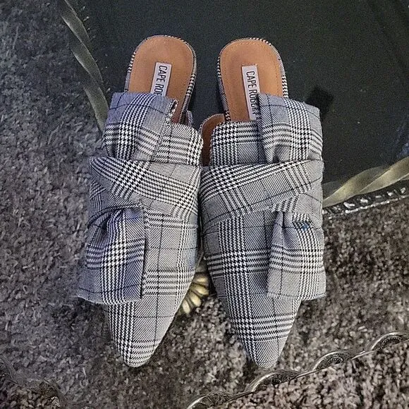 BRAND NEW CAPE ROBBIN  POINTED TOE WOMEN&quot;S BOWTIE MULE LOAFERS SLIP-ON FLAT